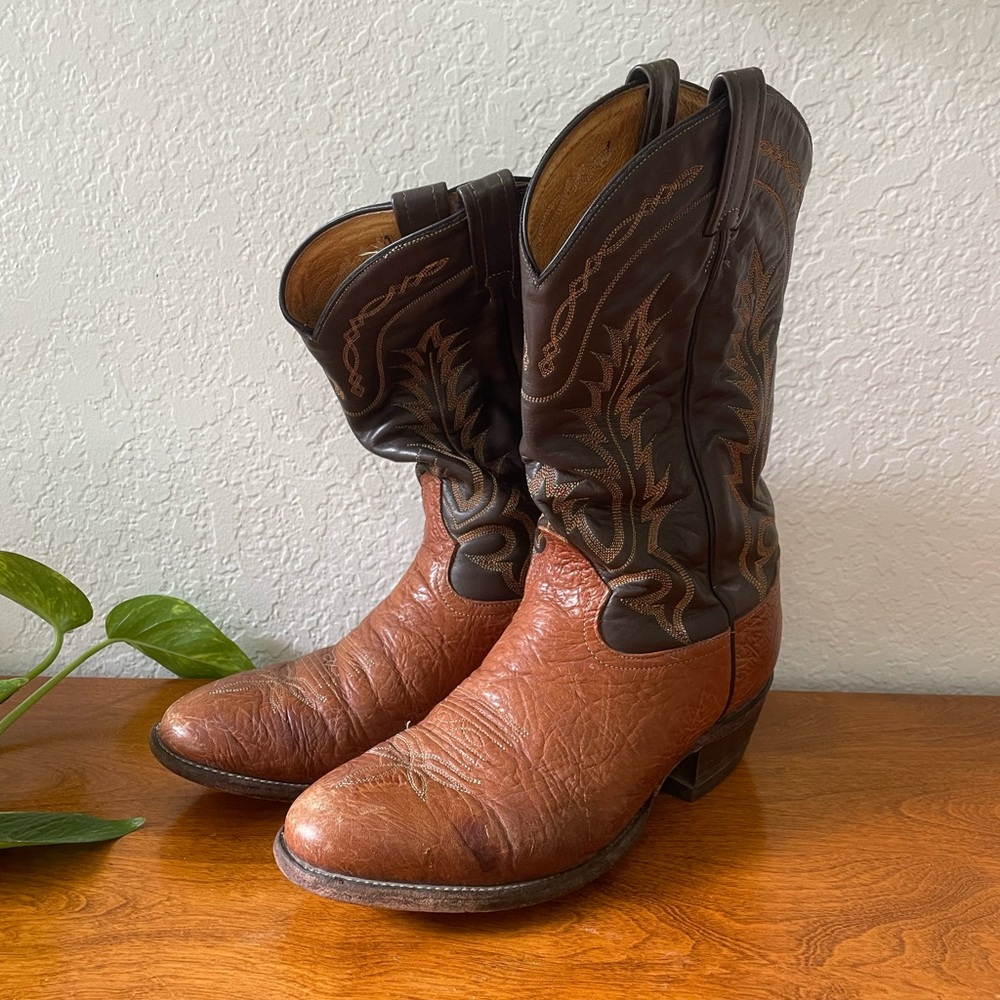 Tony Lama Men’s Round Toe Western Cowboy Boots